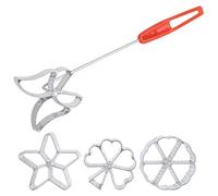 Stampo Per Pasticceria con Stampa di Torte, Set di 4 Modelli di Per Dessert, Gadget da Cucina Per Stampi Per Frittura, Modello Dim Sum con Forma di Stella a Forma di Farfalla di Fiori, Strument