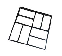 Stampo per pavimentazione in calcestruzzo, fai da te, riutilizzabile, strumento per pavimentazione in pietra, adatto per marciapiedi, prati, cortili, giardini (H)