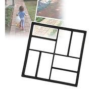 Stampo Per Pavimentazione in Cemento, Stampi Riutilizzabili Per Percorsi in Cemento, Materiale PP, Sformatura Facile, Per Vialetto Da Giardino Con Patio (40 × 40 × 4 Cm),Black