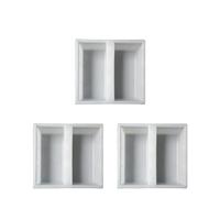 Stampo per pavimentazione in plastica da giardino, Paving Mold Plastic 22x25x6cm Garden Path Pavement Cement Brick Stone Road Tool 1-3 Pcs(3pcs)