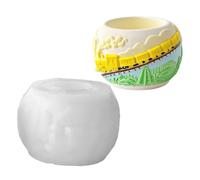Stampo per pentole 3D Rilievo ,Stampo per portapenne in gesso - per portacandele in gesso per resina epossidica artigiani officine e decorazioni per la casa