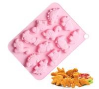 Stampo per pepite dinö | stàmpi in resina per dinosauri a 12 cavità | Stampo 3D in silicone per biscotti, fondente, cioccolato, caramelle, sugarcraft, per decorare torte, feste di cottura, cucina dome