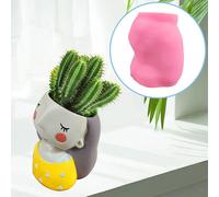 Stampo per piante in resina a forma di testa per ragazze 3D, Stampi in resina in