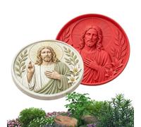 Stampo per pietra miliare per cemento, 30 cm, in silicone religioso | Stampi cristiani in cemento per amanti del fai da te, appassionati di artigianato, giardino, terrazza, cortile, aiuola