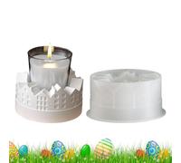 Stampo per portacandele,decorazioni in silicone arrotondate a forma di casa, stampo per candeliere, per il Ringraziamento, vacanze, feste di compleanno, uffici, casa, camera da, ufficio, vassoio