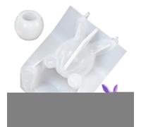 Stampo per portacandele pasquale a tema coniglio, facile da sformare | Stampo in silicone per portacandele da tè, per cioccolato, sapone, dessert, gelatina, gesso, resina epossidica, principianti