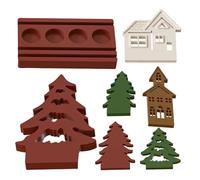 Stampo per portacandele per resina epossidica, stampo profumato per albero di Natale, stampo in silicone per artigianato a rilascio facile, per resina epossidica, gesso, portacandele, decorazione