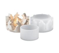 Stampo per portacandele rotondo, in silicone per coniglio di Pasqua, decorazione da tavolo per la festa di Pasqua, per la casa, l'appartamento, la fattoria, il soggiorno, , il balcone, il