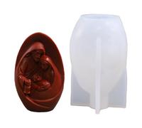 Stampo per presepe forma 3D della Santa Gesù | Stampi per candele natalizie resistenti al calore per sapone, fondente, cioccolato, resina, artigianato, progetti