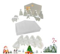 Stampo per presepe in resina, modello di Gesù, stampo in silicone per presepe natalizio, per candele profumate in gesso, argilla, Halloween, Capodanno