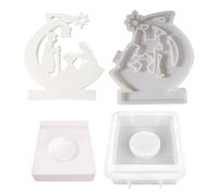 Stampo per presepe, in silicone natalizi | Stampo in silicone riutilizzabile, design a rilascio facile | per fusione per candele antiaderente sicuro per attività artigianali di famiglia, celebr