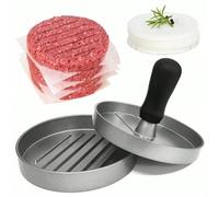 Stampo per pressare hamburger, stampo per pressare hamburger in lega di alluminio con manico in ABS, utensile da cucina, antiaderente, pressa per carne, facile da pulire, essenziale per la cucina, sta