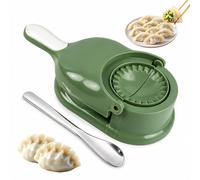 Stampo per Ravioli 2 in 1, Macchina per Gnocchi con Cucchiaio, Verde | Stampo per Ravioli Manuale 2 in 1 in ucchiaio in Acciaio Inossidabile per Cucina Dumpling, Ravioli, Fare