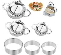 Stampo per Ravioli Dumpling, 6 Pezzi Dumpling Maker in Acciaio Inox Forme per Ravioli Dumpling Stampi per Gnocchi Gnocchi Manuali, per fare Gnocchi Panzerotti Pierogi