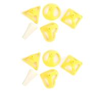 Stampo per Ravioli in PP, Set 4 Forme per Dumplings, Cuore, Rotondo, Quadrato, Triangolare, Giallo - Facile da Usare, Materiale Sicuro per Cucina e Feste in Famiglia