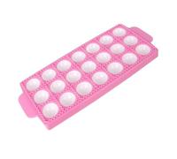 Stampo Per Ravioli Professionali Forma Rotondo Plastica, Stampo Per Ravioli Italia, Dimensione dei ravioli 2.5-3cm, 26.5×10.8×2cm (21 Posti Rosa Rotondo)