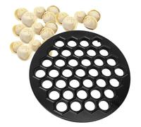 Stampo Per Ravioli Russi Stampo Per Gnocchi in Lega di Alluminio 37 Fori Stampo Per Gnocchi di Carne Pelmeni da 9,8 Pollici Per Cucina(Nero)