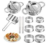 Stampo per Ravioli Set,Dumpling Macchina,Ravioli Dumpling Maker,Ravioli Acciaio Inox Set,Tagliapasta per Ravioli fatti,Stampo per Ravioli,Stampo Multiuso,Attrezzo Accessorio