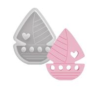 Stampo per rendering decorativo a forma cuore barche a vela creative in silicone per, realizzazione e decorazioni per la casa
