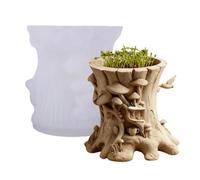 Stampo per Resina - a Forma di Tronco d'Albero con Funghi a Rilascio Facilitato - Silicone per Resina Epossidica | Decorazione per la Casa, Arte e Artigianato, Portaoggetti,