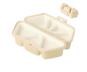 Stampo per riso triangolare, pressa a sei cavità, strumento per sushi con design compatto pieghevole, modellatore di palline di riso con facile rilascio, accessorio da cucina per ben