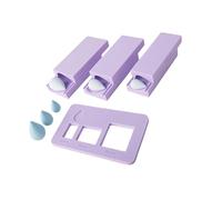 Stampo per rullo in argilla a forma di goccia d'acqua, stampato, viola | 3 misure di perline di argilla a forma di goccia, strumento per la creazione di ciondoli per gioielli