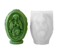 Stampo per sapone della Vergine Maria, motivo pasquale, modellatura in gesso, materiale robusto 3D migliora la creatività, facile da usare, aggiunge festività versatile per scultura, 6,7 x 5,4 x 10 cm