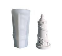 Stampo per sapone fatto a mano in silicone 3D a forma di faro decorativo per torte e cioccolatini