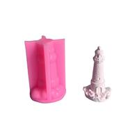 Stampo per sapone fatto a mano in silicone 3D a forma di faro decorativo per torte e cioccolatini