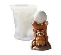 Stampo per sapone in silicone Procione | Stampo per candele 3D Animali in Silicone | Aromaterapia per ufficio camera da aula | Decorazione per interni Festa del Ringraziamento