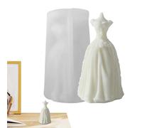 Stampo per sapone in silicone, stampi per candele in silicone - Fare stampi per sapone in silicone per abito da sposa | Strumenti di pasticceria per cucinare argilla in resina per fare cubetti di