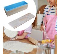Stampo per Sapone Rettangolare con Contenitore in Legno per Creazioni