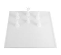 Stampo per Scacchi in Silicone Bianco, Fai, Facile | Morbido e Semplice da Separare, Pulizia Rapida, per Produzione Manuale, Forma Cristallina