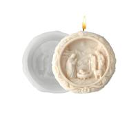 Stampo Per Scene Di Natività - Muffa In Silicone Di Gesù | Stampo Di candeles Religiose | Jesus Candle Banded Masto | stampis Per stampis Per La Resina Per La Casa Decorazione Di Statue In Gesso
