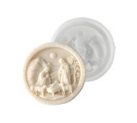 Stampo Per Scene Di Natività - Muffa In Silicone Di Gesù | Stampo Di candeles Religiose | Jesus Candle Banded Masto | stampis Per stampis Per La Resina Per La Casa Decorazione Di Statue In Gesso