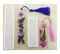 Stampo per segnalibri, 2 pezzi/set fai da te per segnalibri, stampo rettangolare in silicone per creare gioielli in resina epossidica