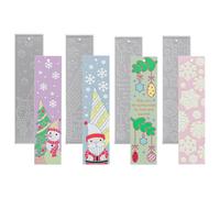 Stampo per segnalibri in silicone, 4 pezzi, per segnalibri di Natale, decorazione antiaderente, per casa, porta, finestra, aula, ufficio, festività, compleanno, insegnante, amante - vacanze