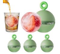 Stampo per sfere di ghiaccio in silicone, 4 pezzi da 6,6 cm, facili da staccare e riutilizzare, stampo per ghiaccio da cocktail, per bevande fredde come whisky, caffè, birra, bibite, bibite