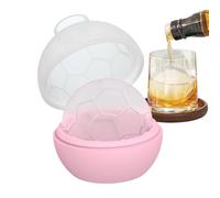 Stampo per sfere di ghiaccio, in silicone, a forma di calcio, stampo rotondo per congelatore, riutilizzabile, a prova di perdite, strumento per cocktail e whisky, 5,3 x 5,3 x 5,5 cm, per la casa