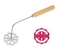 Stampo per snack fritti con manico in legno Stampo a forma di fiore per