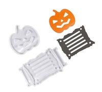 Stampo per sottobicchieri in silicone per uso alimentare Disegni zucca Halloween Progetto artigianale fatto a mano Stampo pratico resistente calore Stampo per sottobicchieri in silicone
