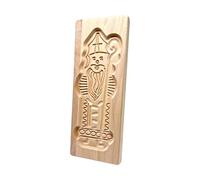 Stampo per speculoos e biscotti in legno di faggio - Fatto a Mano, antiaderente e versatile. (San Nicola, 23 X 9 X 2)