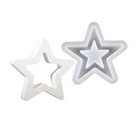 Stampo per stelle di Natale, stampo per stelle, Stampo in silicone a forma di stella cava, Stampi in silicone per cioccolato a forma di stella, stampo per candele, per candele scavato per la la