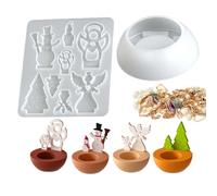 Stampo per supporto a bandiera - gesso in gesso epossidico, stampo di silicone di Natale per fusione in resina | Sttampo geesso per decorazioni per la casa artigianato vacanza casa usi 6.3x5.3