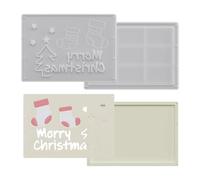 Stampo per supporto in moneta in silicone - set flessibile da 250 g, stencil in resina di argilla a 2 pezzi, design del fiocchi di neve di Sock Snowman con motivo per le vacanze | Crafting creativo pe