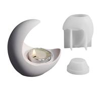 Stampo per supporto per candele luna - Materiale d'arte in silicone, strumento di | Vassoio di fusione a forma quadrata, design epossidico lucido trasparente, di illuminazione decor