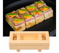 Stampo per sushi in legno con/senza fessure rettangolare per Oshizushi, pratico stampo per sushi e riso, per casa, cucina, ristoranti (senza slot)