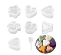 Stampo per sushi in stile cartone animato, 8 pezzi di strumenti fai da te per fumetti riutilizzabili a lisci, stampa per la creazione di di riso, para Crianças, meninas, aniversário, viagem