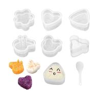 Stampo per sushi in stile cartone animato, 8 pezzi, riutilizzabile con design liscio per utensili da cucina fai da te, stampa per stampi per la creazione di gnocchi di riso, para Crianças, meninas