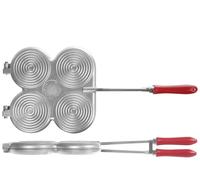 Stampo Per Tigelle In Alluminio 4 Posti Con Ganci Argento Elettro Center